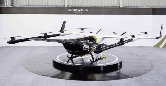Volkswagen unveils V.MO passenger drone prototype – 10-rotor eVTOL craft for four, up to 200 km range