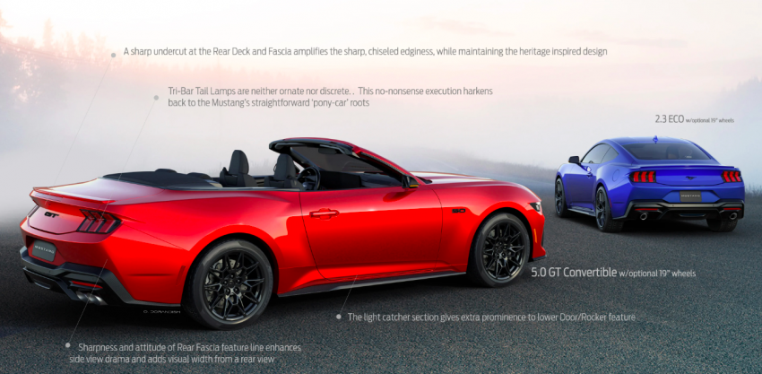 Ford Mustang 2024 diperkenal – boleh rev enjin guna kunci kawalan jauh, brek tangan elektronik untuk drift 1512559
