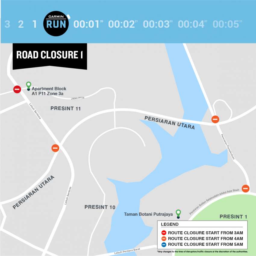 Putrajaya road closures for Garmin Marathon this Sun 1509659