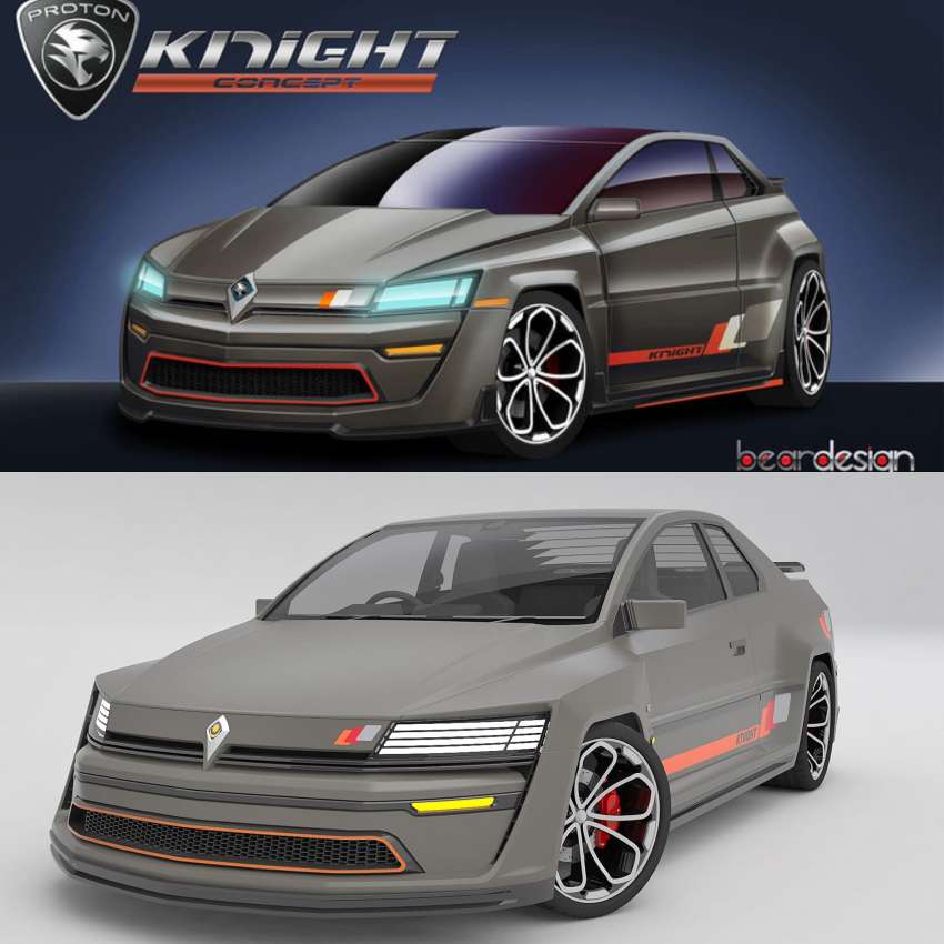 Proton Saga Knight Coupe Concept — dari Preve ke imej perlumbaan, adakah ini boleh jadi kenyataan? 1514316