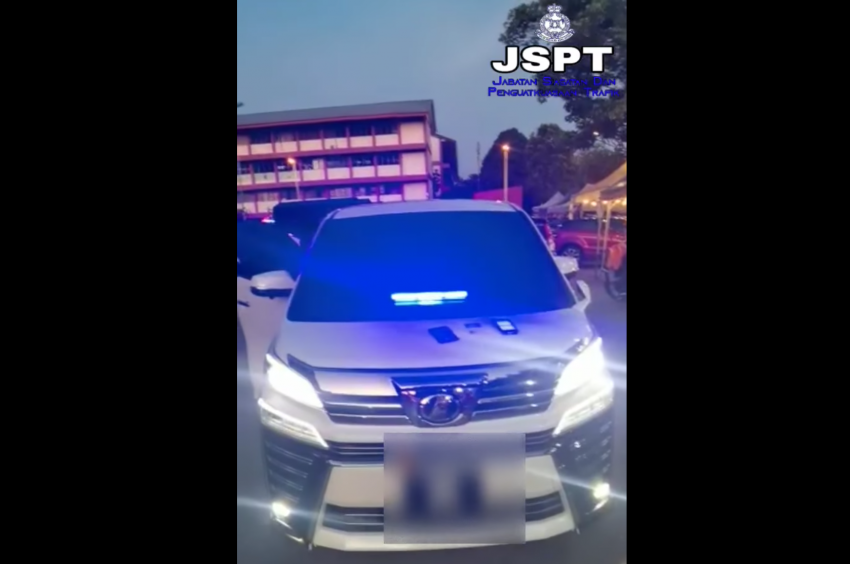 Vellfire with strobe lights caught by police at Batu Caves – it’s illegal, max RM2,000 fine, 6 months jail Image #1511579