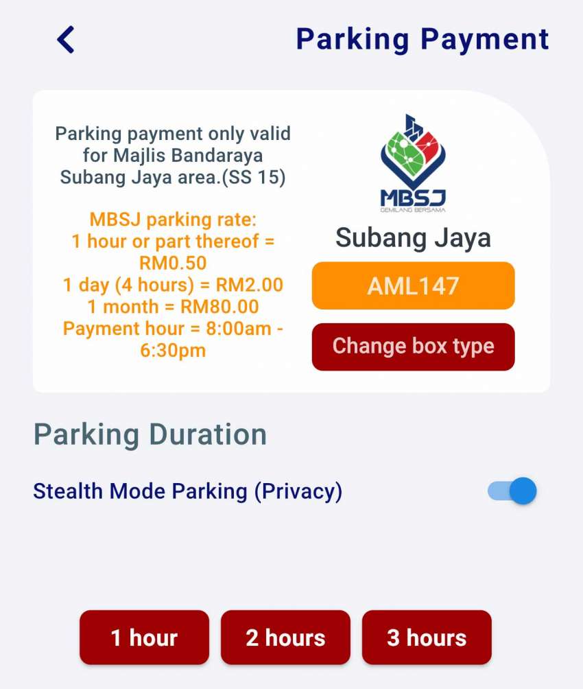 How to pay for MBSJ parking in Subang Jaya’s two-hour parking lots (orange colour) with your phone 1506883