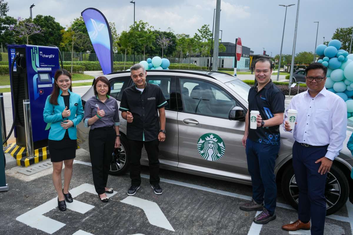 Starbucks Malaysia partners Yinson GreenTech – 23 ChargEV guns at 17 outlets; 22 kW AC and 50 kW DC