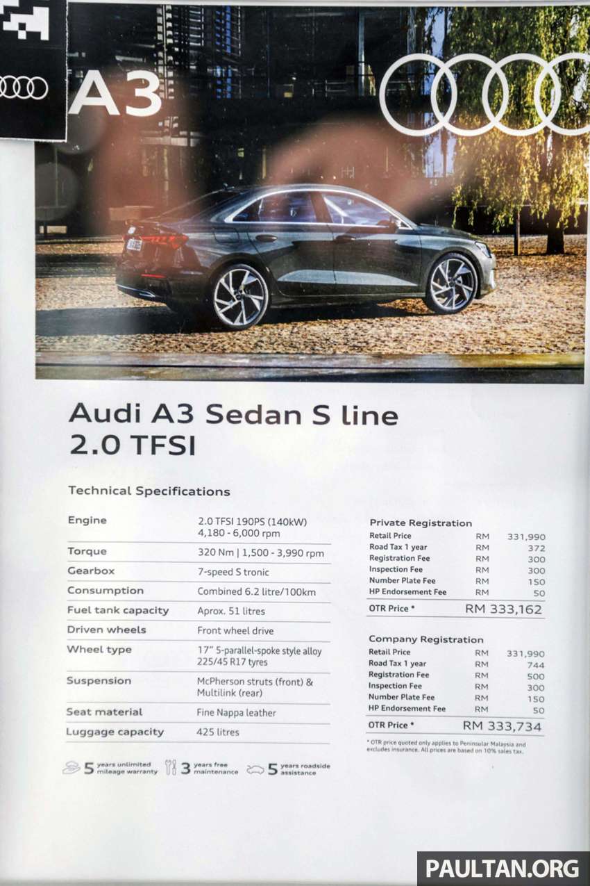 2022 Audi A3 Sedan in Malaysia – 2.0 turbo, RM333k for Mercedes-Benz A-Class and BMW 2 GC rival 1526253