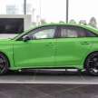 2023 Audi RS3 Sedan launched in Malaysia, RM647k – 2.5L 5cyl turbo, 400 PS, 500 Nm, AWD, new drift mode