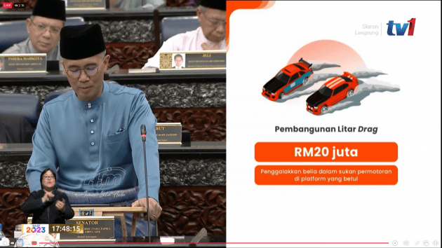 Bajet 2023: RM20 juta untuk bina litar Drag