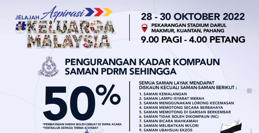 PDRM offers 50% saman discount – Pahang, Oct 28-30 1534872