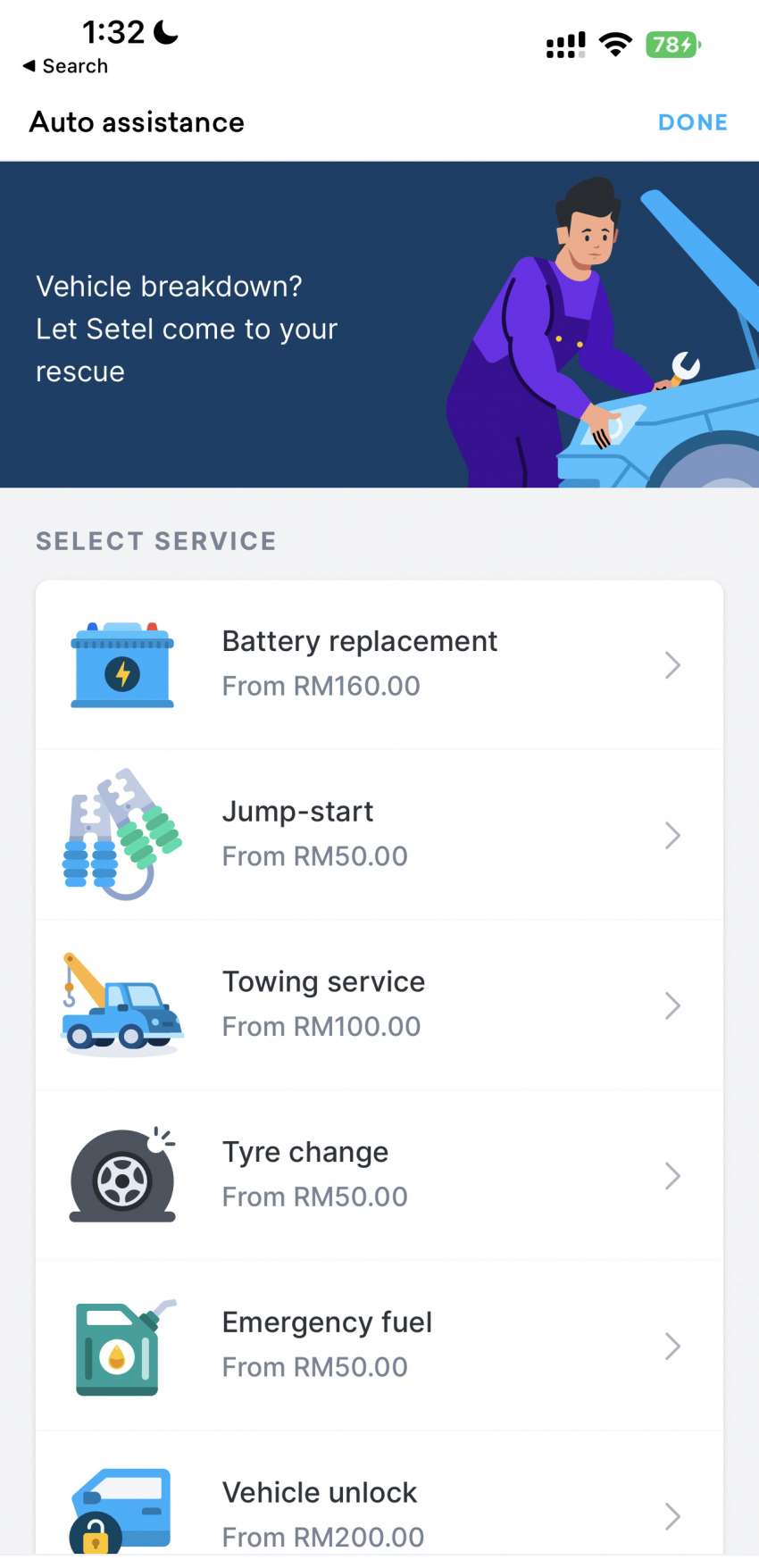 Setel introduces new auto assistance feature – jump-start, battery replacement, vehicle towing services 1531290