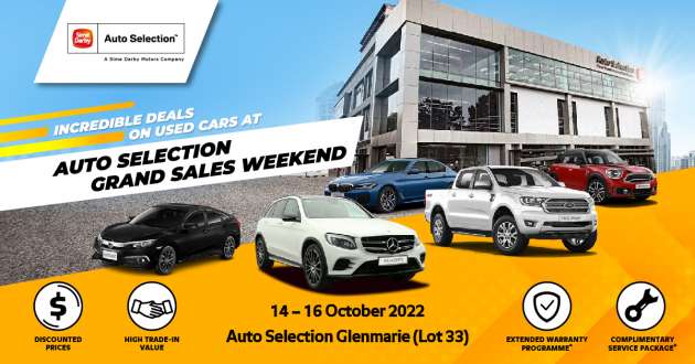 Great deals on pre-owned cars at the Auto Selection Grand Sales Weekend, Oct 14-16 in Glenmarie! [AD]