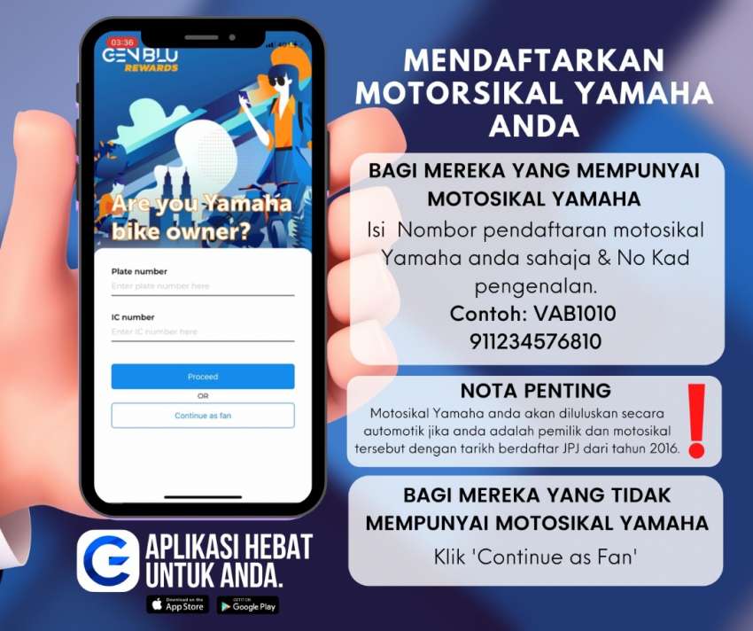 Yamaha Malaysia goes direct for free warranty service – coupon online via Yamaha Gen Blu app 1540647