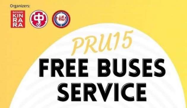 GE15 free bus from Puchong to Johor, East Coast, Ipoh-Taiping, Penang-Kedah – vote in your hometown