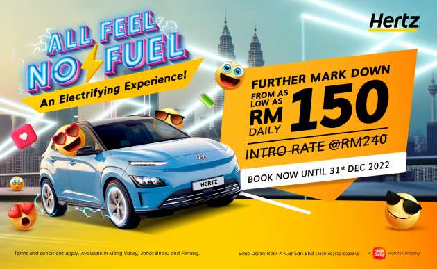 Experience an EV without owning, rent the Hyundai Kona Electric from Hertz Malaysia at RM150/day! [AD]