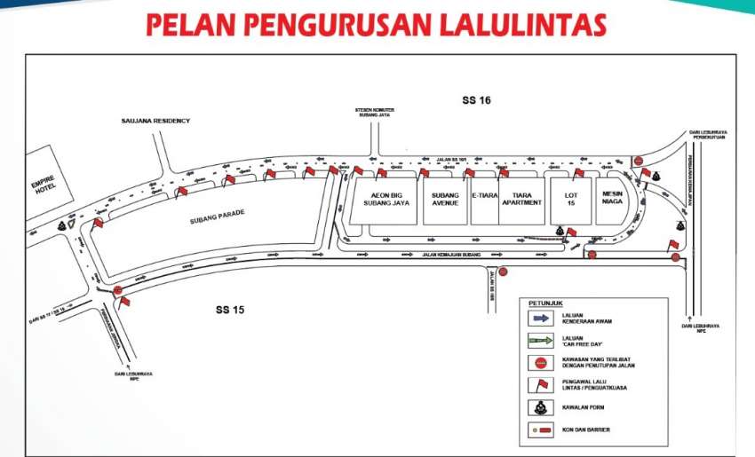 Subang Car-Free Morning – Jalan Kemajuan, SS16/1 closed to traffic every first Sunday of the month 1537520