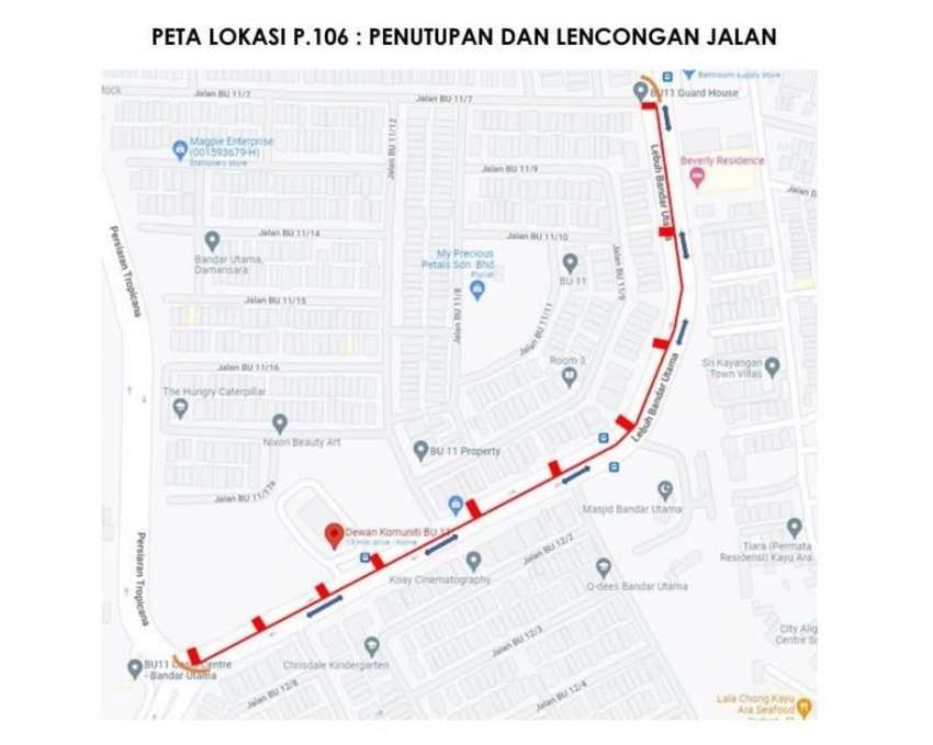 PRU15: Sebahagian Lebuh Bandar Utama ditutup – aliran kontra dari Sabtu 6 pagi hingga Ahad 2 pagi 1545839