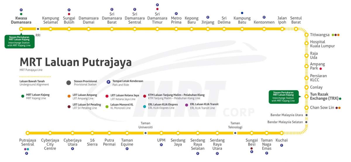 MRT Putrajaya Line Map BM 1200x554 