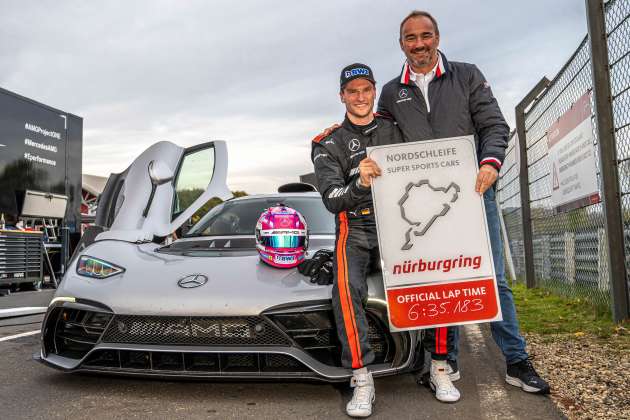 Mercedes-AMG One sets new Nürburgring lap record for road-legal production cars – 6:35.183 minutes