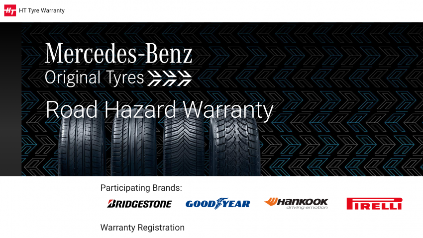 Protect yourself from unexpected car tyre damage bills with the Mercedes-Benz Road Hazard Warranty [AD] 1536939