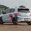 2022 Mitsubishi Mirage Ralliart – eco car is still alive in Thailand; rally-style overfenders, mud flaps, decals