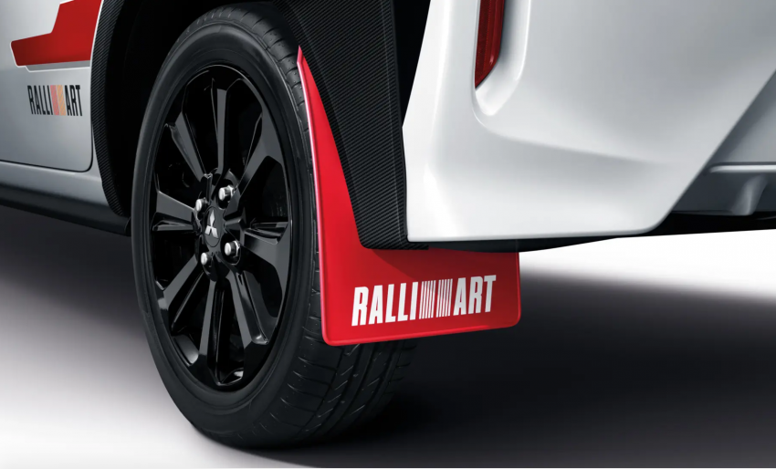 2022 Mitsubishi Mirage Ralliart – eco car is still alive in Thailand; rally-style overfenders, mud flaps, decals Image #1547781