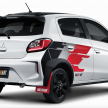 2022 Mitsubishi Mirage Ralliart – eco car is still alive in Thailand; rally-style overfenders, mud flaps, decals