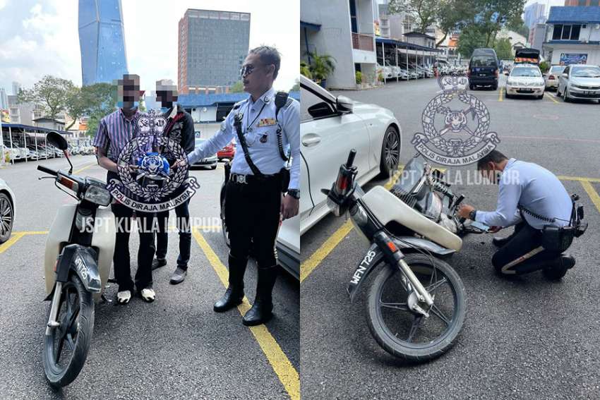 Tunggang motosikal curi, pakai plat palsu milik KP JPJ, ‘kantol’ ketika sekatan jalan raya di Kuala Lumpur 1540121