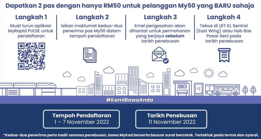 My50 Rapid KL – beli satu, percuma satu pada 11.11 1536766