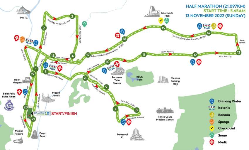 KL Standard Chartered Marathon (SCKLM) 2022 – road closures in, around the city this weekend, Nov 12-13 1541742