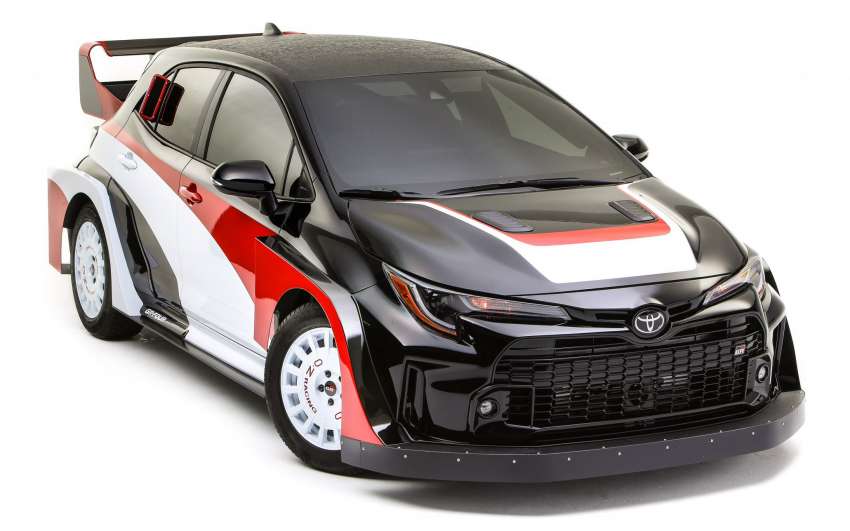 Toyota GR Corolla Rally Concept revealed for SEMA – WRC-inspired; widebody kit, custom exhaust, roll cage 1536943