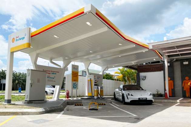 Shell Recharge Seremban north-bound DC charger – RM4 per minute 180 kW CCS2, book via ParkEasy