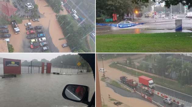 Banjir kilat di beberapa kawasan di Shah Alam – seksyen 17, 24, 25 dan Padang Jawa terkesan