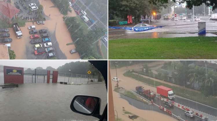 Banjir kilat di beberapa kawasan di Shah Alam  seksyen 17, 24, 25 dan