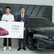 Honda Malaysia celebrates first 2022 Civic e:HEV RS hybrid delivery – over 180 units delivered since launch