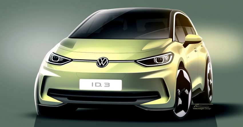 2023 Volkswagen ID.3 facelift teased – revised exterior, new 12-inch infotainment touchscreen and software 1552280