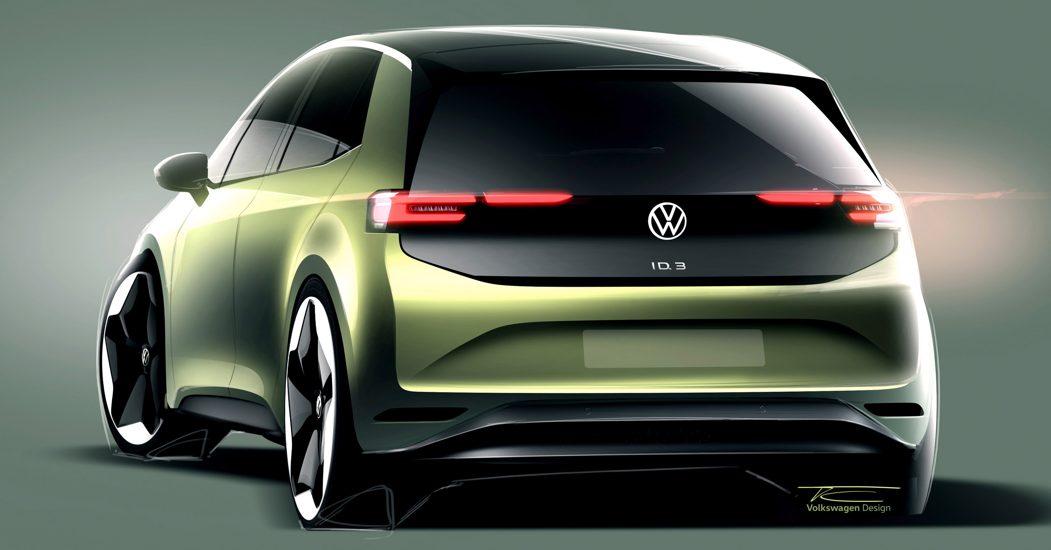 2023 Volkswagen ID.3 facelift teaser sketches-2
