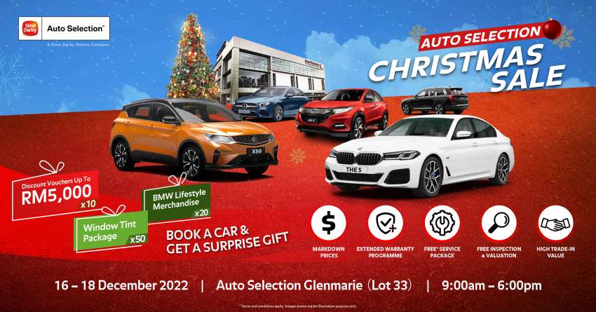 Sime Darby Auto Selection Christmas Sale – up to 200 cars for all budgets, extended warranty, free service 1556666