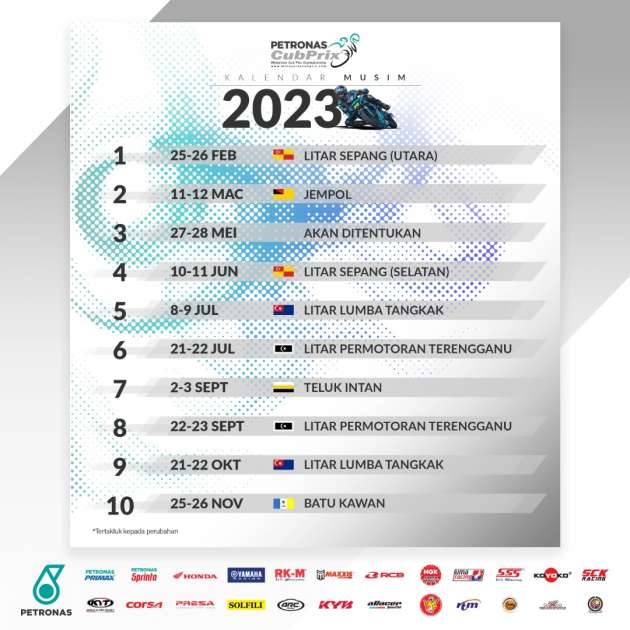2023 Petronas Malaysian Cub Prix celebrates 30th season – 10 rounds in next year’s calendar