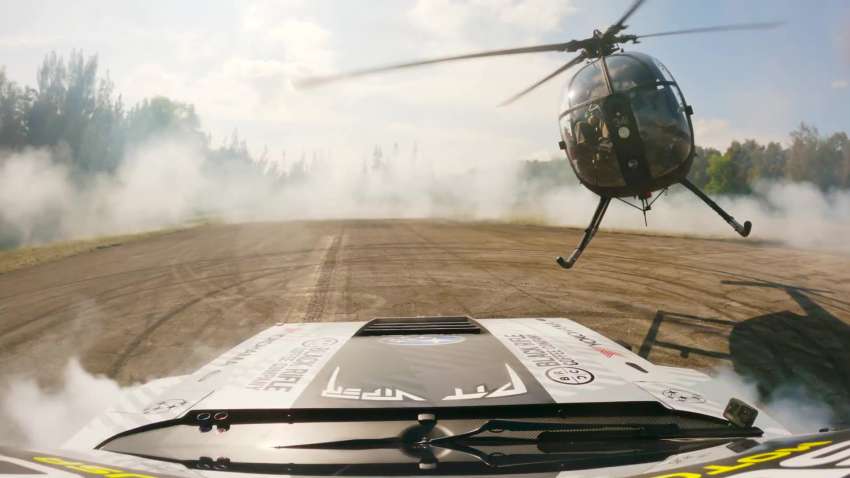 Gymkhana 2022 – Travis Pastrana jumps a helicopter, drifts, shreds tyres in a Subaru GL wagon with 862 hp 1555532