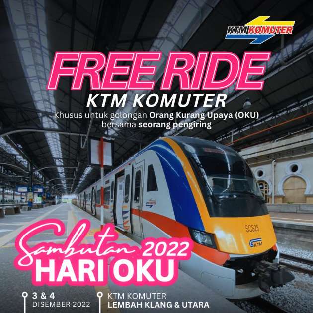 KTMB beri tambang percuma buat OKU pada 3-4 Disember – untuk KTM Komuter Lembah Klang, Utara