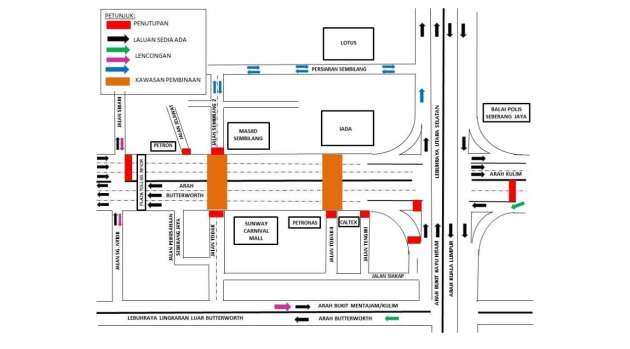 Penutupan penuh lorong di KM2.0-KM4.05 Lebuhraya BKE pada 29-30 Dis untuk pemasangan rasuk jejambat