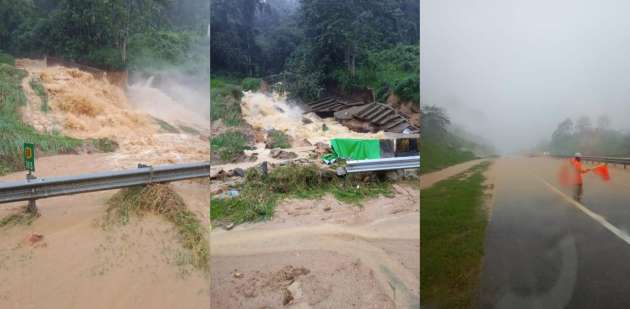 Landslide on LPT2 highway on KM393.4 northbound from Bukit Besi to Ajil – use alternative route issued