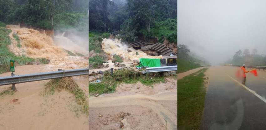 Landslide on LPT2 highway on KM393.4 northbound from Bukit Besi to Ajil – use alternative route issued 1558708