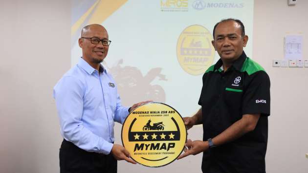 Modenas Ninja 250 ABS dan Z250 ABS terima taraf lima bintang dalam ujian keselamatan MyMAP MIROS