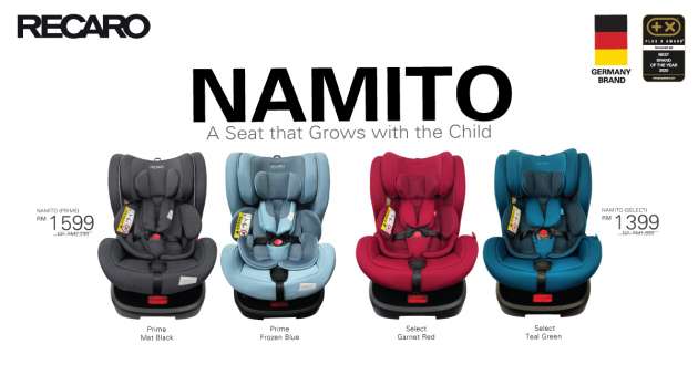 Asseyez votre enfant en toute sécurité et confort avec le Recaro Namito – pour les enfants de la naissance à 12 ans ou 36 kg