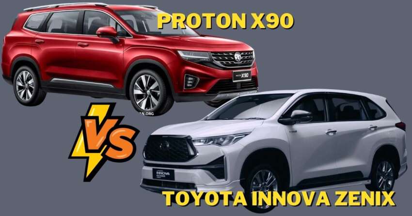 Proton X90 vs Toyota Innova Zenix – which three-row 7-seater crossover SUV should you buy in 2023? 1588280