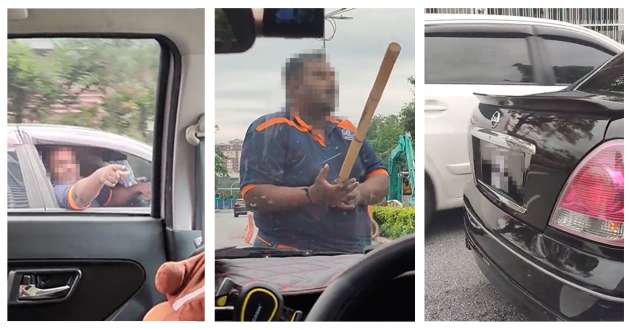Road bully incident in Petaling Jaya captured on video – Bezza driver gets threatened with stick for honking