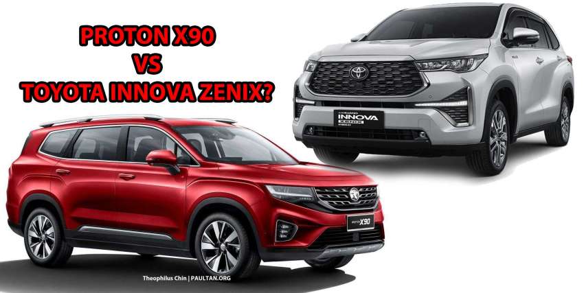 Proton X90 vs Toyota Innova Zenix – which three-row 7-seater crossover SUV should you buy in 2023? 1560338