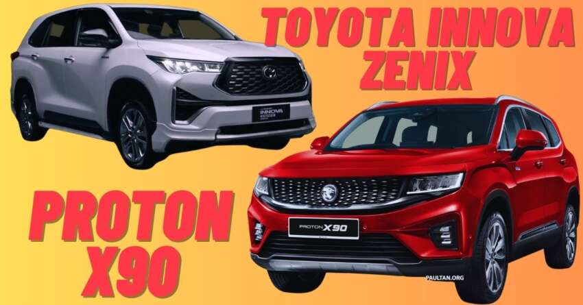 Proton X90 vs Toyota Innova Zenix – which three-row 7-seater crossover SUV should you buy in 2023? 1596298