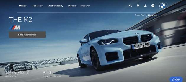 L’enregistrement d’intérêt pour la BMW M2 2023 est maintenant ouvert sur le site Web de BMW Malaisie – Coupé RWD de 460 ch 3,0 L
