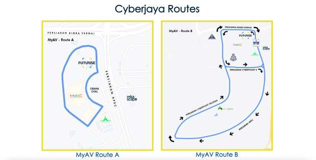 MyAV reveals official autonomous vehicle route in Malaysia – 2 loops near Futurise, MaGIC in Cyberjaya