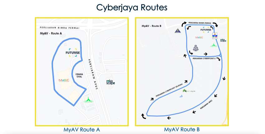 MyAV reveals official autonomous vehicle route in Malaysia – 2 loops near Futurise, MaGIC in Cyberjaya 1566583